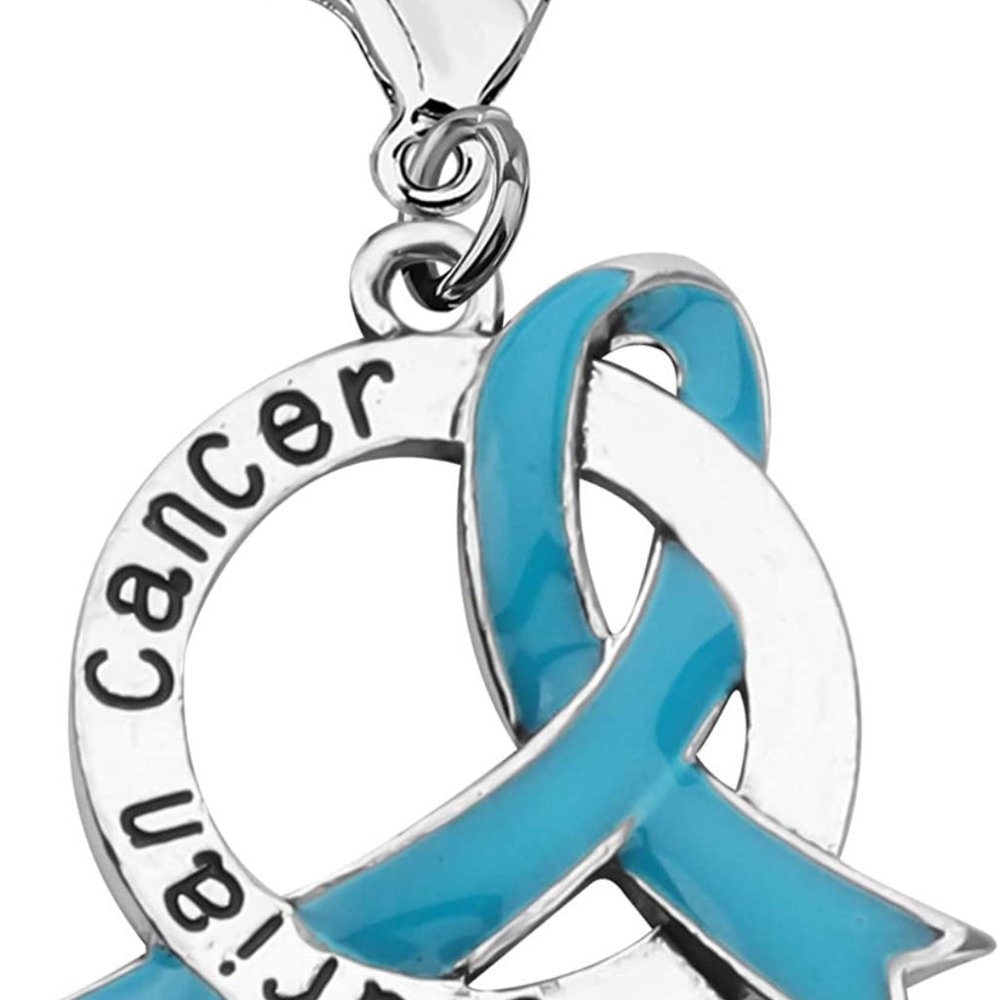 Ovarian Cancer Awareness Teal Ribbon Clip-On Charm